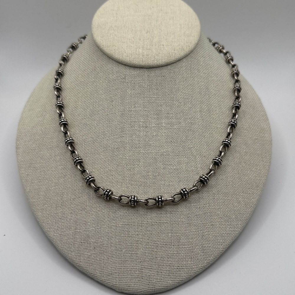 Premier Design Silver Tone Collar Linked Necklace 18 inches Preowned